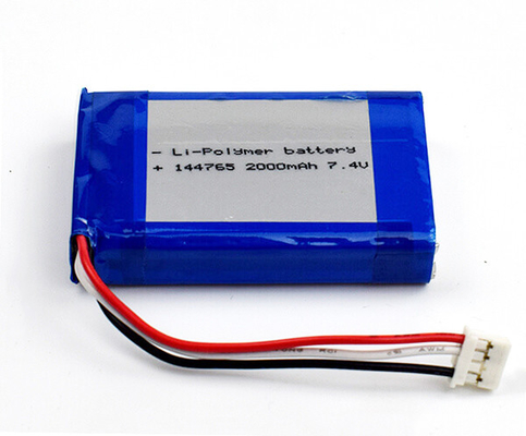 Bateria 144765 2000mAh 7.4V do polímero do lítio para a iluminação de emergência