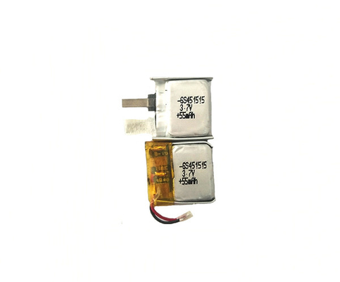 Bateria 55mAh do polímero do lítio 451515 3,7 volts com boa segurança