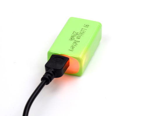 Temperatura de bateria de lítio da iluminação de emergência 9V 250mAh baixa com USB