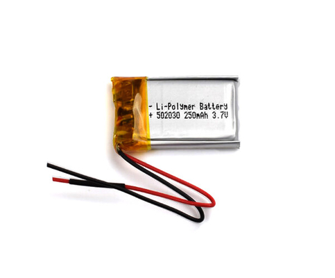 bateria 502030 250mAh do polímero do lítio 3.7Volt para a iluminação de emergência
