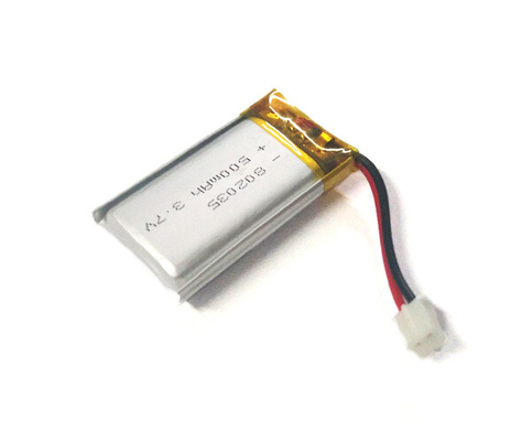 Bateria 500mAh 3.7V do polímero do lítio 802035 com desempenho estável