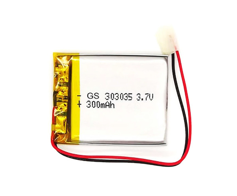 Polímero do lítio bateria 10g 300mAh 303035 de 3,7 volts para a iluminação de emergência