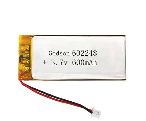 bateria 602248 do polímero do lítio 600mAh 3,7 carga contínua do formulário 1C de V