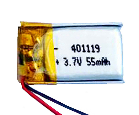 Lítio recarregável Ion Battery Emergency Light do polímero 401119 55mAh 3.7Volt