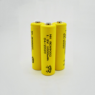 NiCd 1,2 revestimento feito sob encomenda do OEM do AA 1000mAh da bateria recarregável do volt