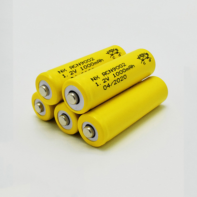 NiCd 1,2 revestimento feito sob encomenda do OEM do AA 1000mAh da bateria recarregável do volt