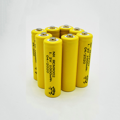 Tipo recarregável da vara das células de bateria amarelas AA1000mAh do PVC 1,2 V Nicd