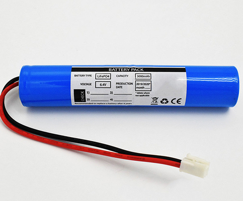 Bloco 3000mAh 6.4V da bateria da luz da saída da emergência LiFePO4 para HEV
