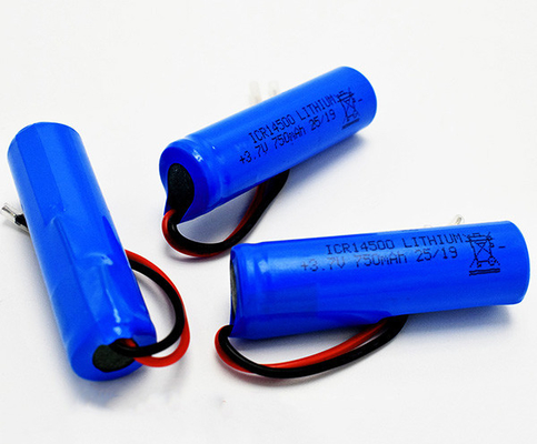 bateria de lítio de 750mAh 3.7V ICR14500 inodora com revestimento de PVC