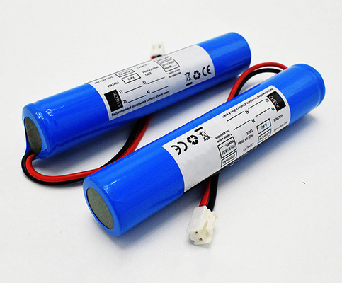 Baterias da luz da saída de emergência do lítio Lifepo4 18650 6.4V 3000mAh