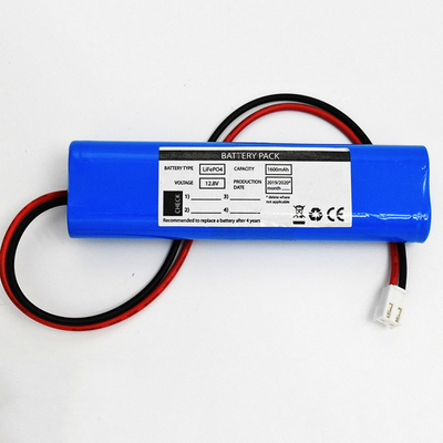 Baterias da luz da saída de emergência do lítio Lifepo4 18650 12.8V 1600mAh