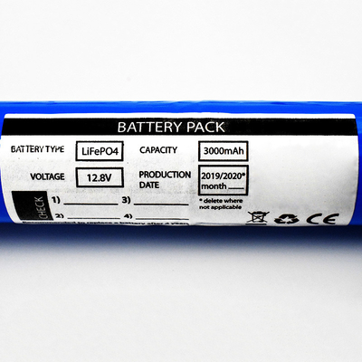 LiFePO4 26650 bateria recarregável 3000mAh 12.8V para iluminações de emergência