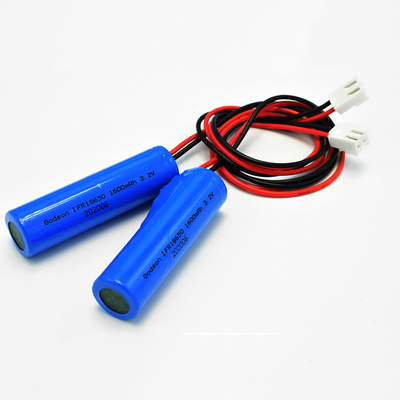 Lítio da bateria 1600mAh Lifepo4 do sinal da saída de emergência de IFR18650 3.2V