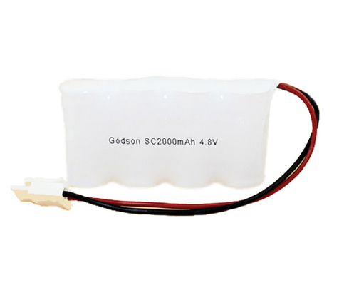De lado a lado as baterias da luz da saída de emergência embalam 4,8 V SC2000mAh NiCd 36g