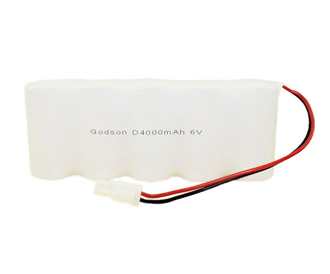 6,0 bateria recarregável D4000mAh do cádmio do níquel de V bateria da luz da saída de 6 volts