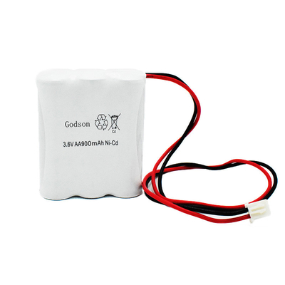 Revestimento de PVC de NiCd da substituição da bateria do sinal da saída de emergência de AA900mAh 3.6V